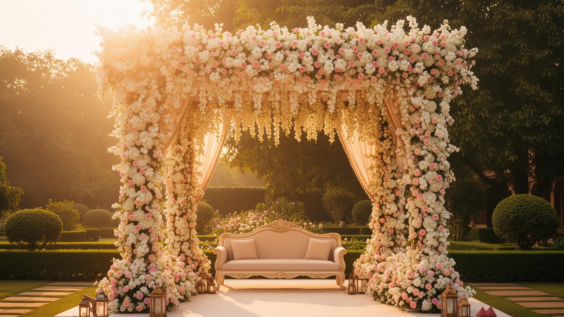 Luxury wedding mandap in Delhi